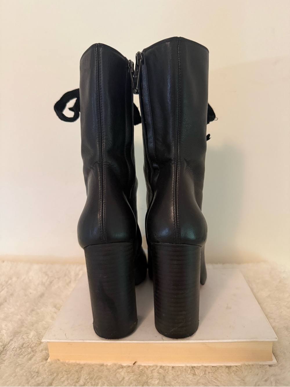 Chloe Black Lace-Up High Heel Ankle Boots Beautiful EU37 - Picture 5 of 13